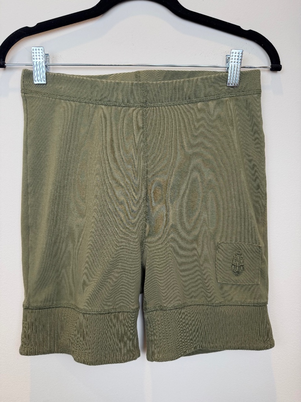Free People Olive Green Ribbed Cuff Shorts S | Vintage Y2K Inspired